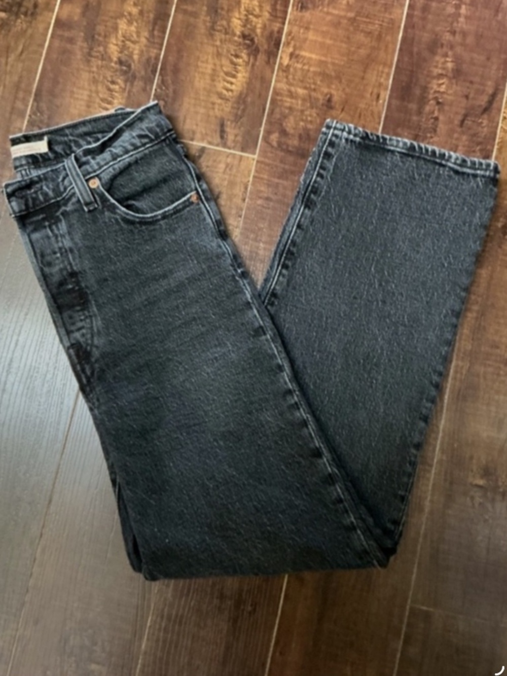 Levi’s | High Rise Ribcage Straight Leg Ankle Jeans black size 26 women